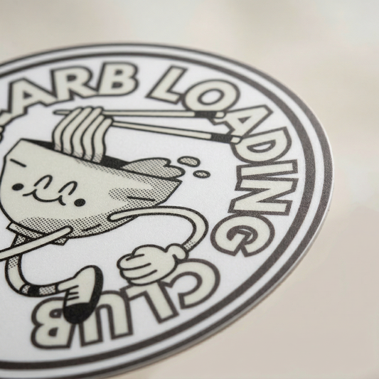 Carb Loading Club // 4" Matte Circle Sticker