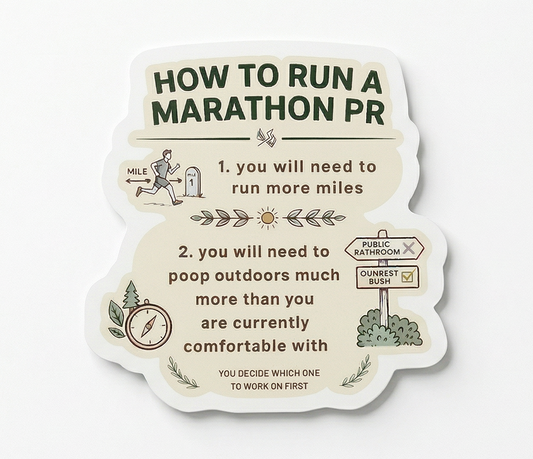 How to Run A Marathon PR // Glossy Sticker