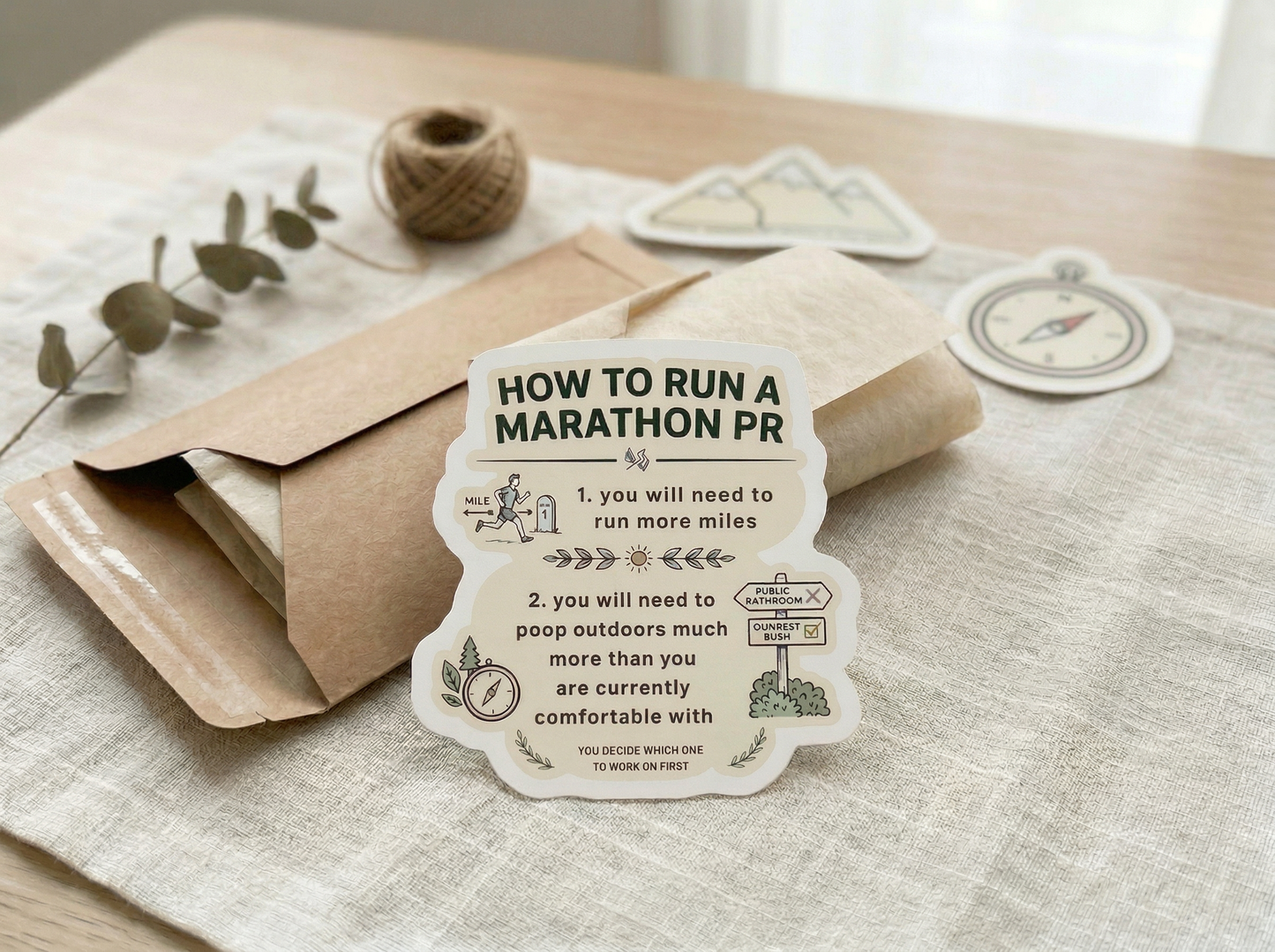 How to Run A Marathon PR // Glossy Sticker