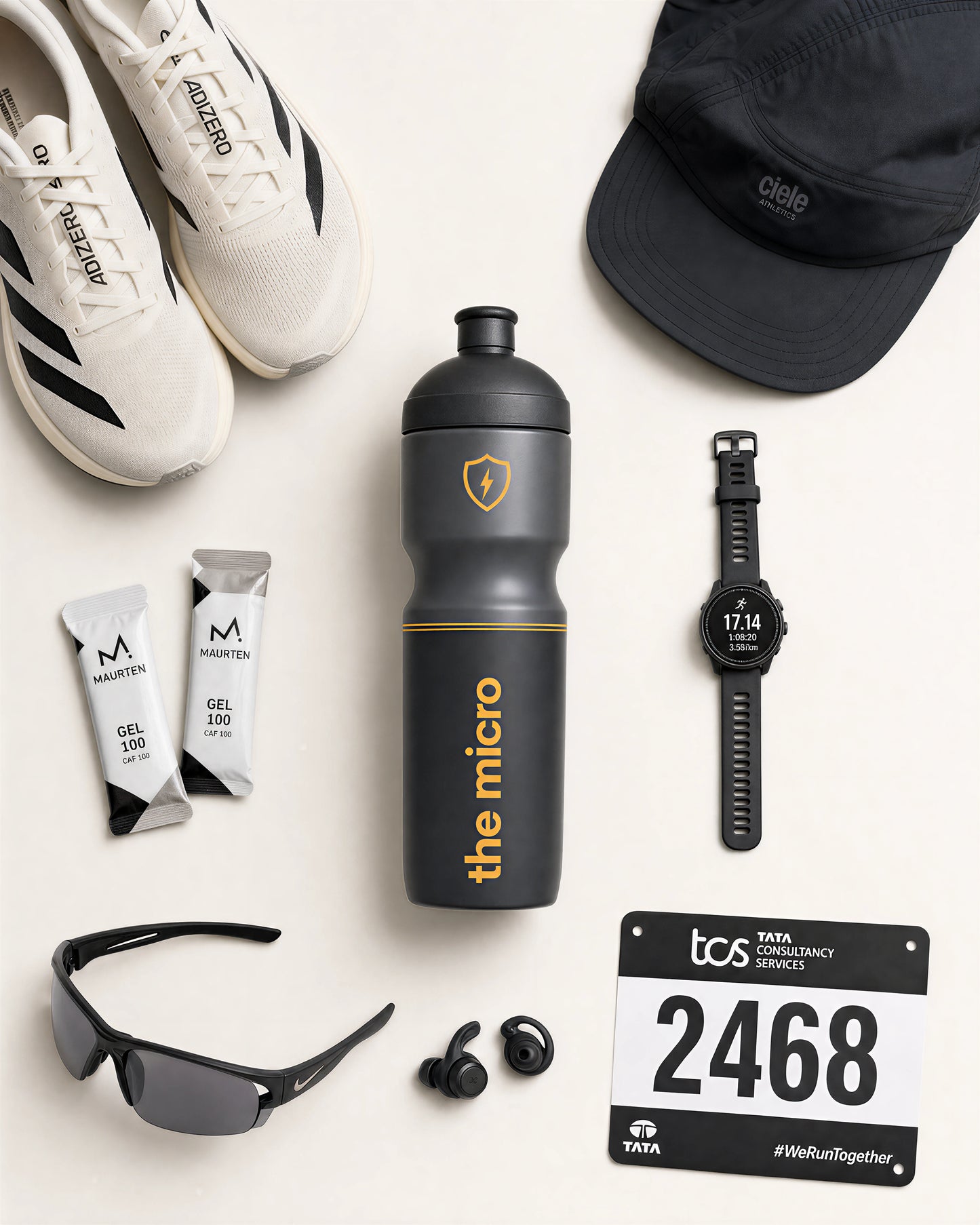 [v2] the micro 400ml slim race water bottle
